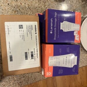 Lansinoh Storage Bags and Medela Pump Parts